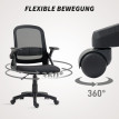 Fauteuil Solot chaise de bureau ergonomique maille respirante noir