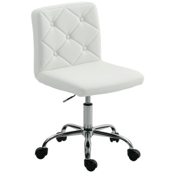 Chaise de bureau Lumvik réglable pivotante cuir PU blanche