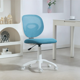 Ilian Chaise de bureau ergonomique dossier en C bleu