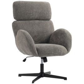 Fauteuil de bureau Amson ergonomique velours gris