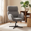 Fauteuil de bureau Amson ergonomique velours gris