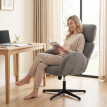 Fauteuil de bureau Amson ergonomique velours gris