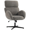 Fauteuil de bureau Amson ergonomique velours gris