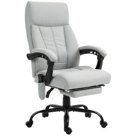 Enis fauteuil de bureau massage chauffage repose pieds gris