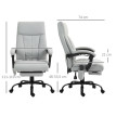 Enis fauteuil de bureau massage chauffage repose pieds gris