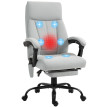 Enis fauteuil de bureau massage chauffage repose pieds gris