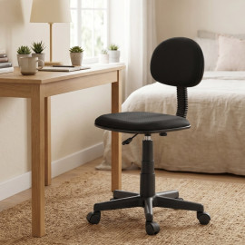 Fauteuil de bureau Zelvevik réglable pivotant sans accoudoirs noir