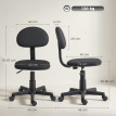 Fauteuil de bureau Zelvevik réglable pivotant sans accoudoirs noir
