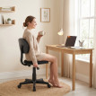 Fauteuil de bureau Zelvevik réglable pivotant sans accoudoirs noir