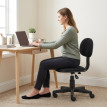 Fauteuil de bureau Zelvevik réglable pivotant sans accoudoirs noir