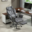 Estin chaise de bureau ergonomique pivotante avec repose pieds gris foncé