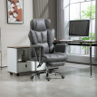 Estin chaise de bureau ergonomique pivotante avec repose pieds gris foncé
