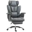 Estin chaise de bureau ergonomique pivotante avec repose pieds gris foncé