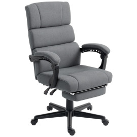Chaise de bureau Kero ergonomique inclinable velours gris foncé