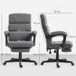 Chaise de bureau Kero ergonomique inclinable velours gris foncé