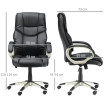 Chaise de bureau Enac pivotante ergonomique noire