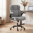 Larora chaise de bureau pivotante accoudoirs rabattables gris
