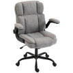 Larora chaise de bureau pivotante accoudoirs rabattables gris