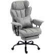 Camen fauteuil de bureau massant avec repose pieds gris