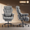Camen fauteuil de bureau massant avec repose pieds gris