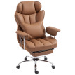 Chaise de Bureau Ylara Massante Vibrante Repose pieds Marron