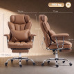 Chaise de Bureau Ylara Massante Vibrante Repose pieds Marron