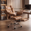 Chaise de Bureau Ylara Massante Vibrante Repose pieds Marron