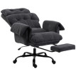 Larorova fauteuil de bureau réglable avec repose pieds gris foncé