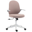 Auret Chaise de bureau ergonomique maille accoudoirs rabattables rose blanc
