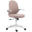 Auret Chaise de bureau ergonomique maille accoudoirs rabattables rose blanc