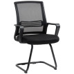 Solay chaises de bureau ergonomiques rembourrées piètement luge noir