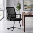 Solay chaises de bureau ergonomiques rembourrées piètement luge noir