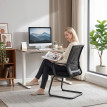 Solay chaises de bureau ergonomiques rembourrées piètement luge noir