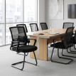 Solay chaises de bureau ergonomiques rembourrées piètement luge noir
