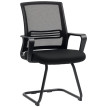 Solay chaises de bureau ergonomiques rembourrées piètement luge noir