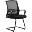 Solay chaises de bureau ergonomiques rembourrées piètement luge noir