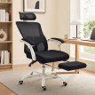 Calys chaise de bureau inclinable avec repose pieds support lombaire noir