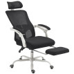 Calys chaise de bureau inclinable avec repose pieds support lombaire noir