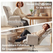 Fauteuil de bureau Corian inclinable réglable repose-pieds gris clair