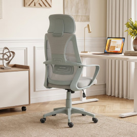 Fauteuil de bureau Calos ergonomique inclinable réglable Gris