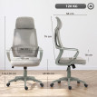 Fauteuil de bureau Calos ergonomique inclinable réglable Gris