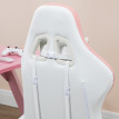 Chaise gaming Celac inclinable ergonomique blanc rose