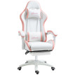 Chaise gaming Celac inclinable ergonomique blanc rose