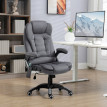 Chaise de bureau Zelorine massage chauffante ergonomique réglable gris foncé