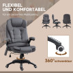 Chaise de bureau Zelorine massage chauffante ergonomique réglable gris foncé