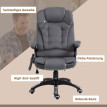 Chaise de bureau Zelorine massage chauffante ergonomique réglable gris foncé