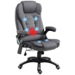 Chaise de bureau Zelorine massage chauffante ergonomique réglable gris foncé