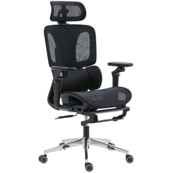 Rivel Fauteuil de bureau ergonomique avec soutien lombaire et appuie tête noir