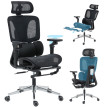 Rivel Fauteuil de bureau ergonomique avec soutien lombaire et appuie tête noir