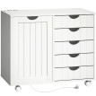 Meuble pour imprimante Merraos station de charge roulettes blanc